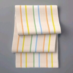 Room Essentials Table Runner 14" x 72" Cotton Striped Multicolor